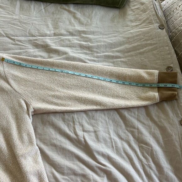 Vintage L.L. Bean Beige Shawl Collar Sweater XXL Reg Cotton-Blend Button Pullove - Picture 8 of 9